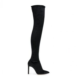 Jimmy Choo Lorraine 85 crushed velvet stretch boot